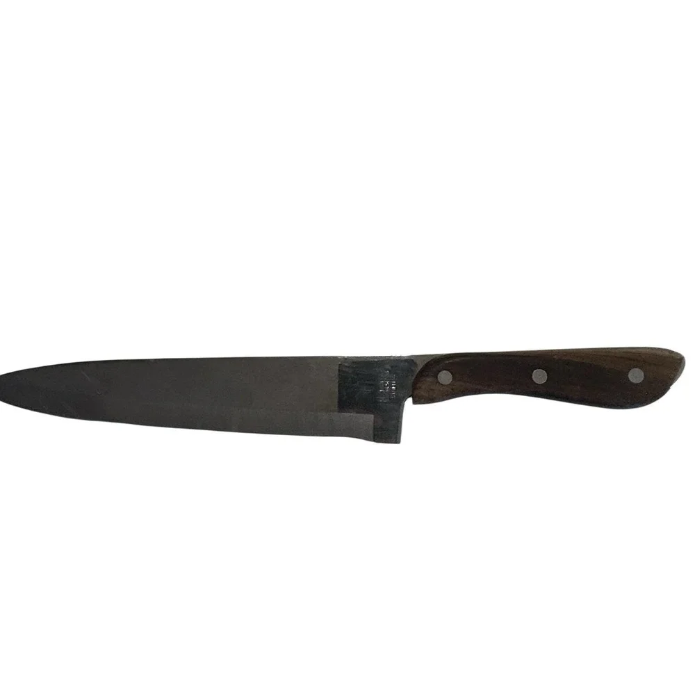 Vintage‎ RS 9 In Blade Stainless Steel Japan Chef's Knife Wood Handle